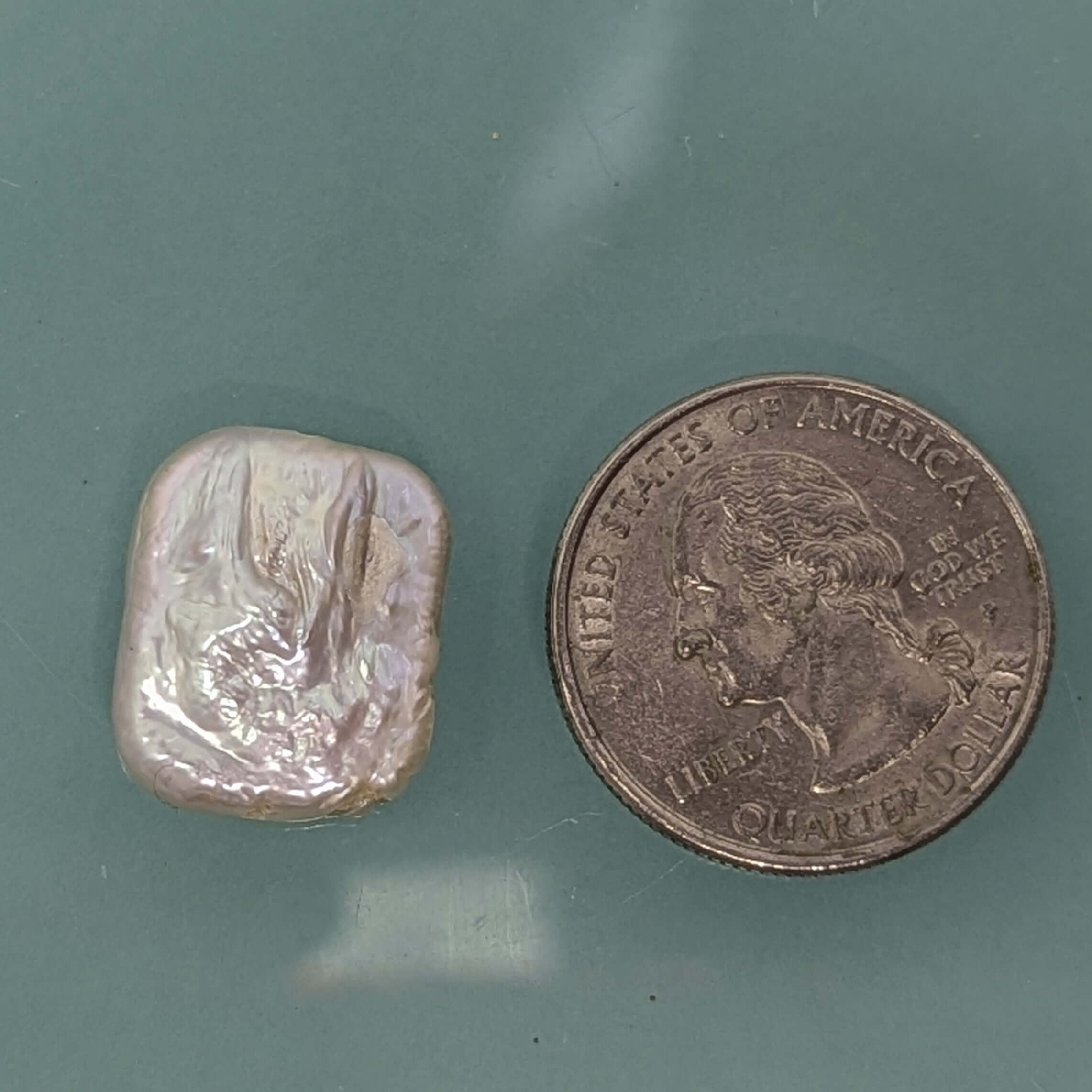 Natural Freshwater White Irregular Square Pearl Beads