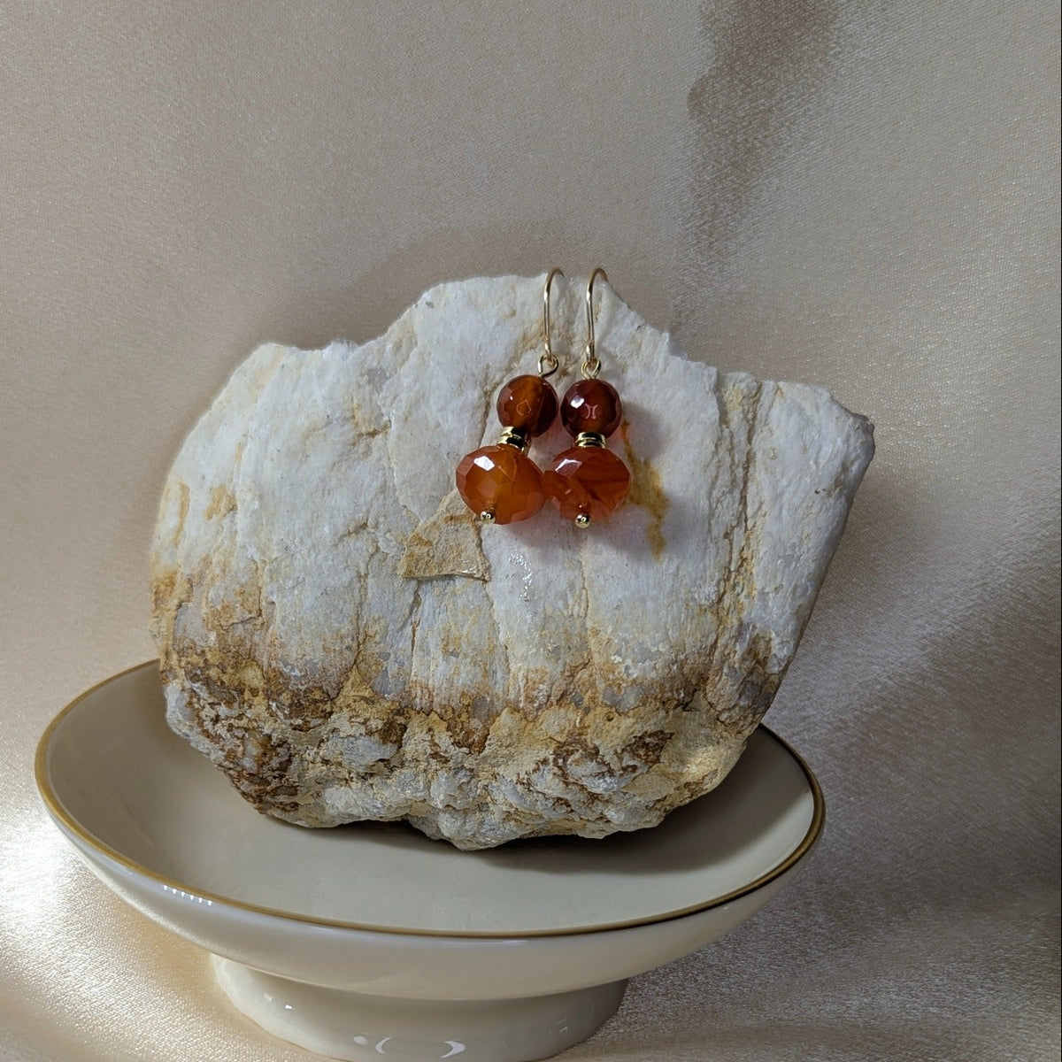 Carnelian Double Drop Earrings