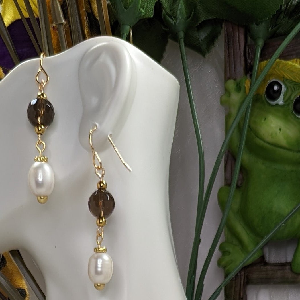 Earring: Smokey Quartz n&