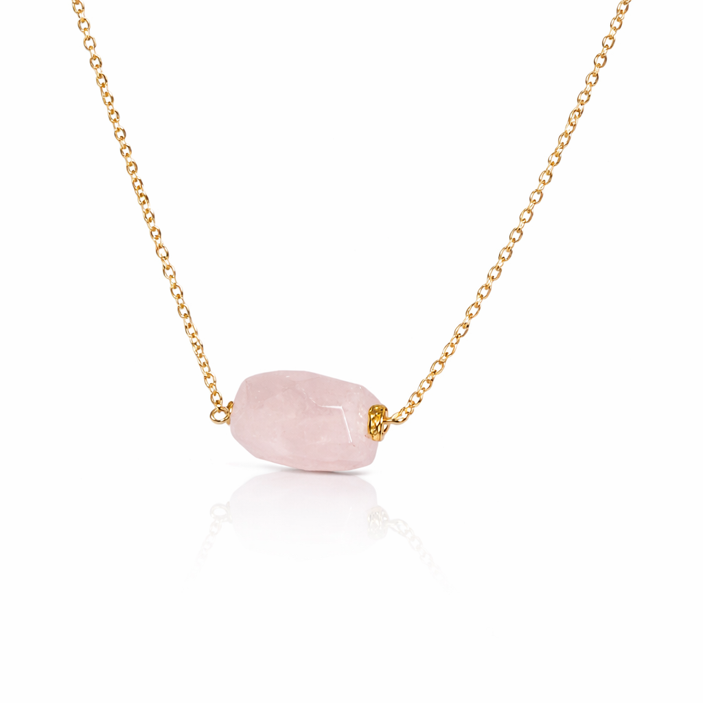 Chunky Gemstone - single stone on paperclip chain