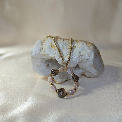 Smoky Quartz &amp; Moonstone Necklace — In the Round