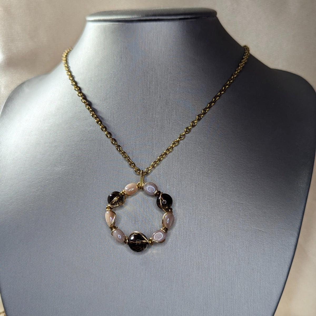 Smoky Quartz &amp; Moonstone Necklace — In the Round