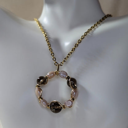 Smoky Quartz &amp; Moonstone Necklace — In the Round