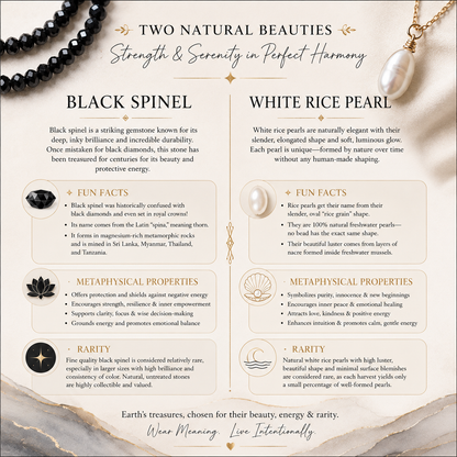Black Spinel &amp; Cultured Pearl Necklace