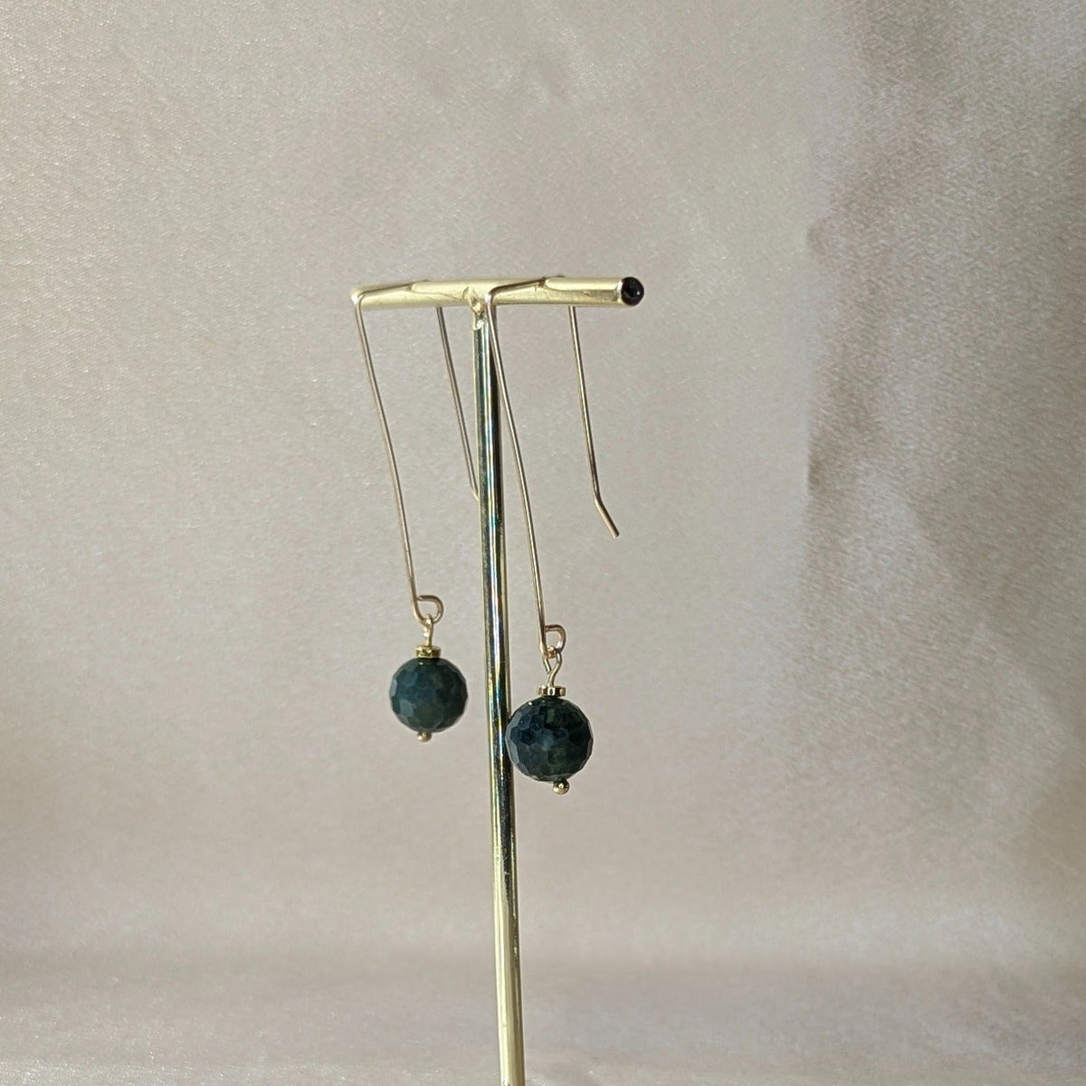 Indian Agate Geometric Drop Earrings