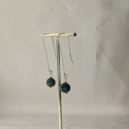 Indian Agate Geometric Drop Earrings