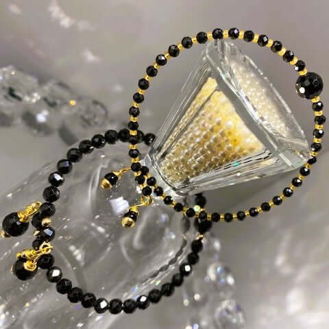 Bracelet:  Super Sparkly Black Spinel &