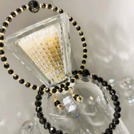Bracelet:  Super Sparkly Black Spinel &