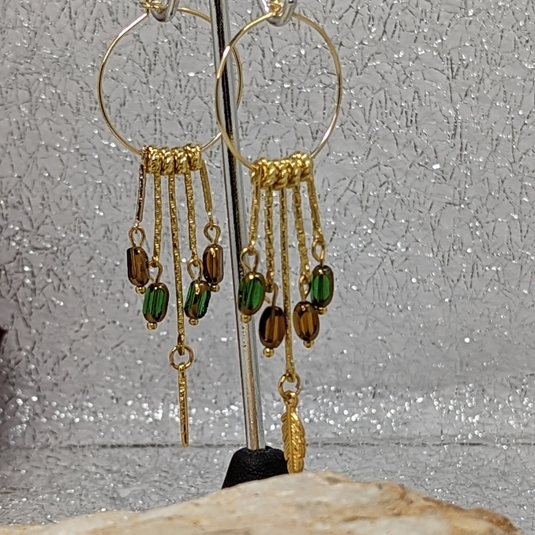 Earrings: Dangle Hoops