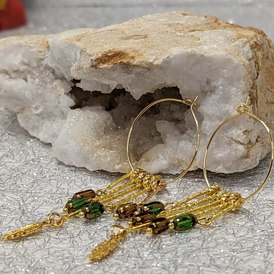 Earrings: Dangle Hoops